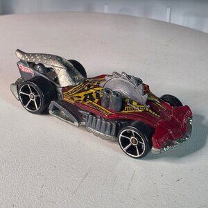 2010 Hot Wheels Buzzerk Red Chrome Saw Blade Dragster Loose